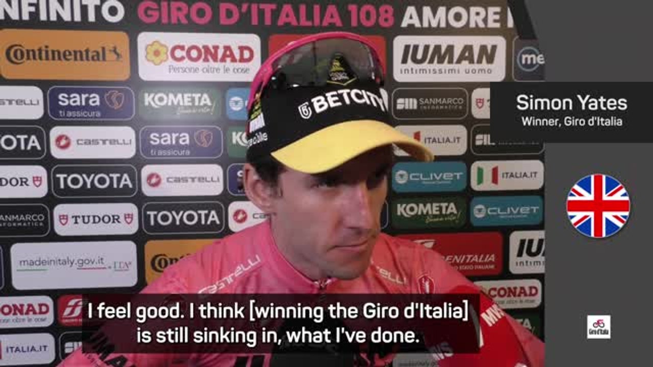 Yates feels 'unbelievable' after historic Giro d'Italia win