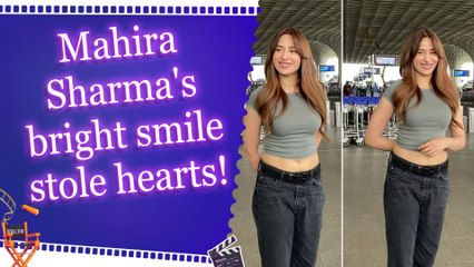Mahira Sharma spotted at Mumbai Airport in refreshing casual look