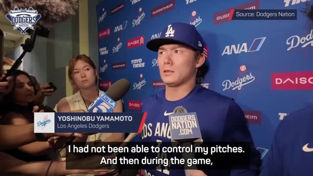 Yamamoto shoulders blame after season-low pitching in Dodgers' defeat to Yankees