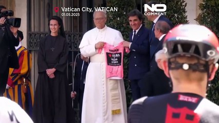 Cyclists receive Pope Leo XIV's blessing in historic Giro d'Italia finale