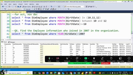 10 SQL Practice Session 18 May 2025