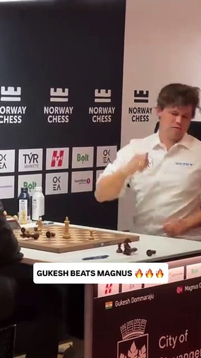 Current World Champion Gukesh defeats Magnus Carlsen for the first time in classical chess.