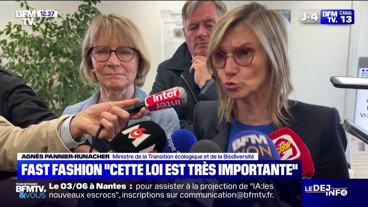 "La loi contre l'ultra fast-fashion est très importante", souligne Agnès Pannier-Runacher