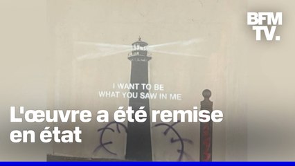 Le Phare du street-artiste Bansky à Marseille tagué, deux jours après son apparition