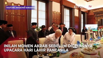 Momen Prabowo Goda Megawati Sebelum Upacara Hari Lahir Pancasila
