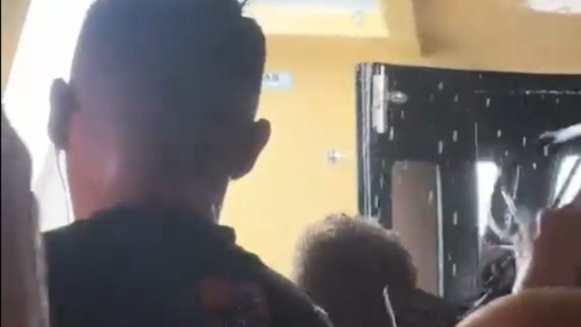 Cruise ferry to Padang faces rough waters with wave smashing through side doors