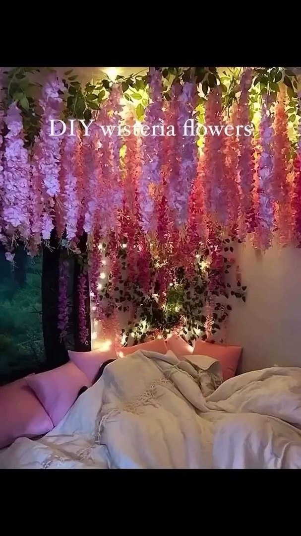 DIY Wisteria Flowers Tutorial Learn how to make beautiful DIY wisteria  flowers with this simple step-by-step tutorial! Perfect for home decor,  parties, or creative projects, these cascading blooms add ...