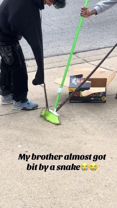 Guy Almost Gets Bitten by Snake Caught to Be Rescued
