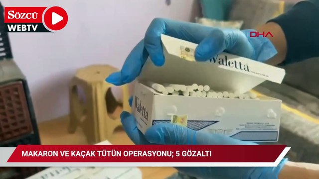 Kütahya’da makaron ve kaçak tütün operasyonu; 5 gözaltı