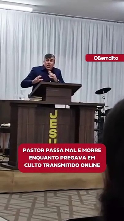 Pastor passa mal e morre enquanto pregava em culto transmitido online