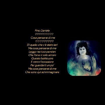 Cosa Penserai Di Me Pino Daniele ♡♡♡♡♡♡Creative video annare53 ♥️