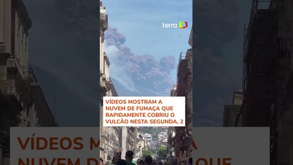 Monte Etna, na Itália, tem violenta erupção e assusta turistas #shorts
