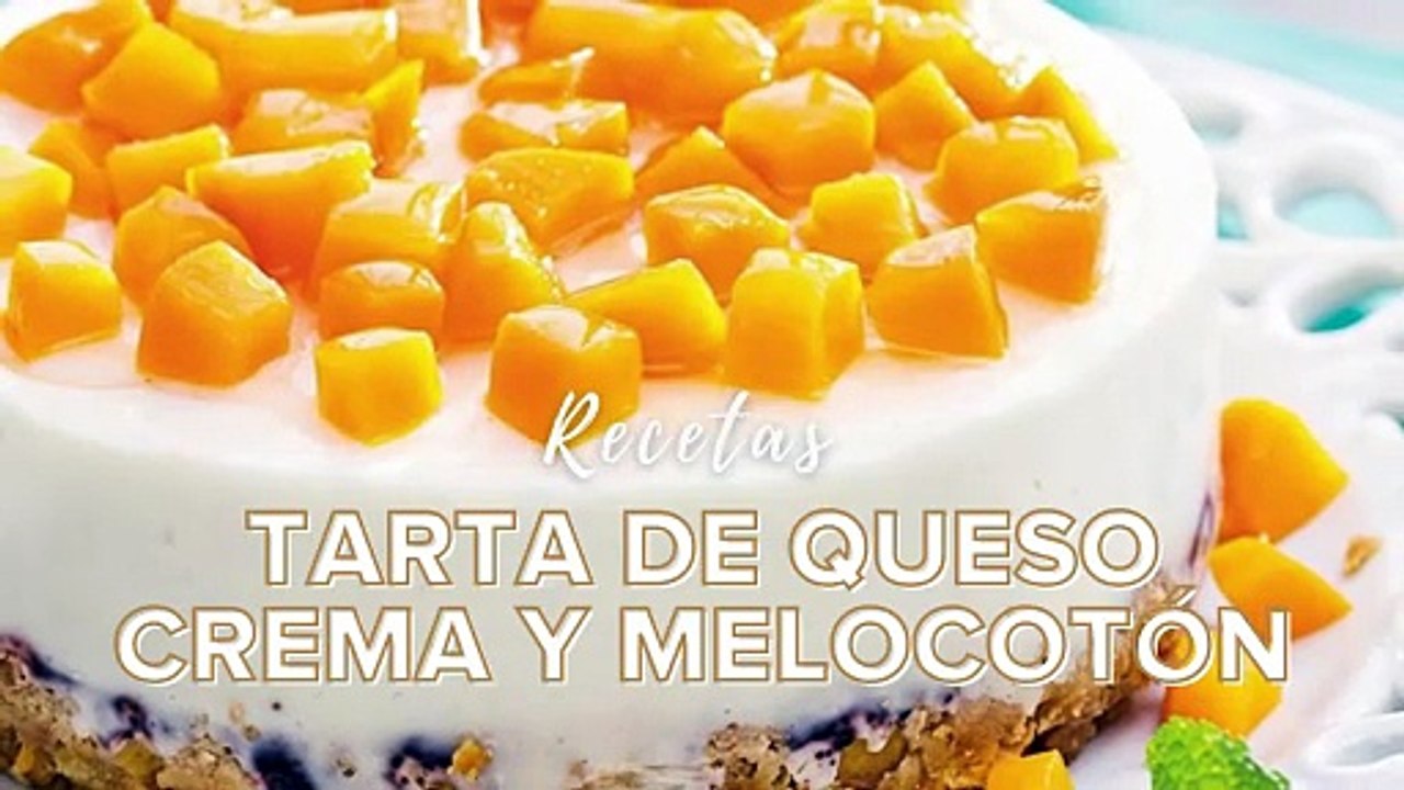 Receta: tarta de queso crema y melocotón