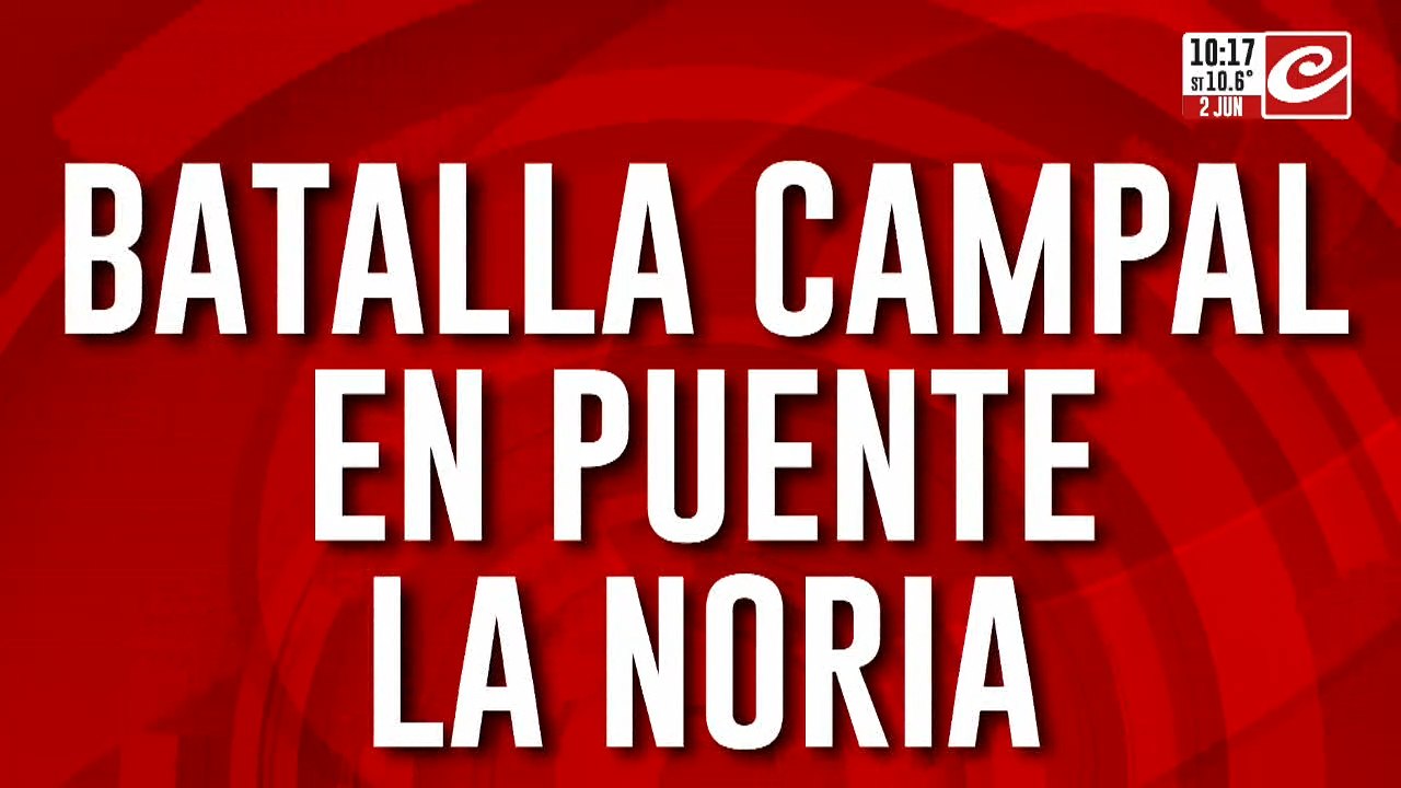 Batalla campal en Puente La Noria: manifestantes arrojaron piedrazos y botellazos a la policía