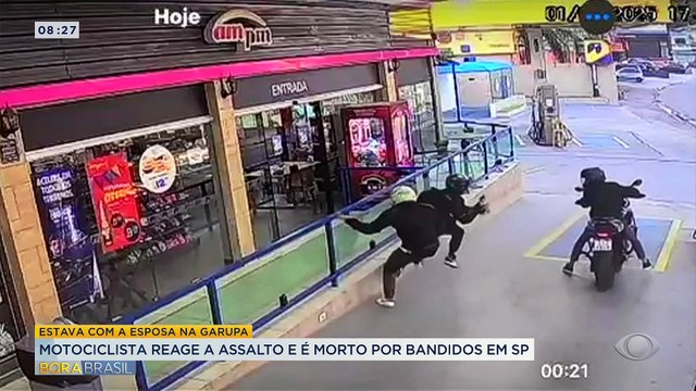 Motociclista reage a assalto e é morto por bandidos em SP