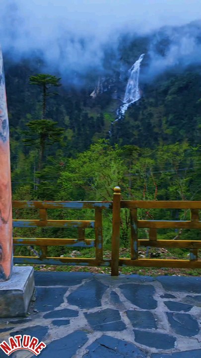 Beautiful scenery is everywhere #waterfall beautiful scenery on the road