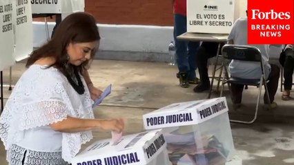 Mexico City Mayor Clara Brugada Casts Vote In Mexico's Historic Judicial Elections