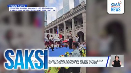 David Licauco, kinanta ang kanyang debut single na "I Think I Love You" sa isang event sa Hong Kong | Saksi
