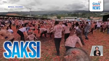 45 tonelada ng kamatis, ibinato at ginamit sa kulitang food fight sa isang pista sa Colombia | Saksi