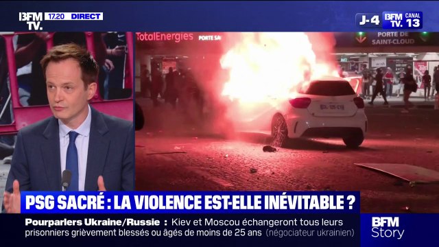 Violences après la victoire du PSG: Il faut réparer tout ça et il faut sanctionner très sévèrement ces voyous , insiste Pierre-Yves Bournazel (Horizons)