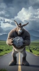 Chubby Cat's Whimsical Journey with Donkey, Lion, and More Funny Animated Animal Adventure