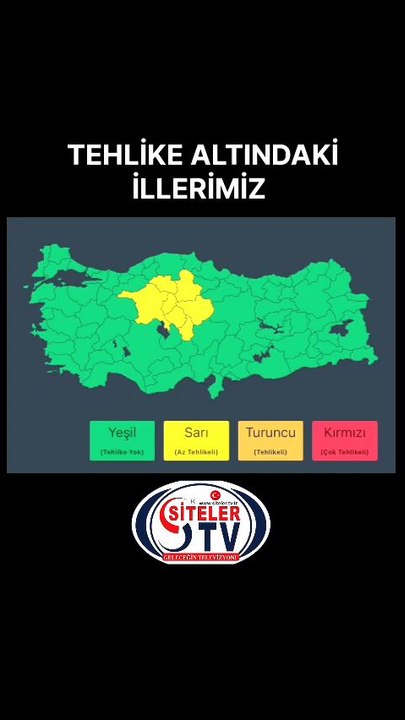 İçişleri Bakanlığı'nın yaptığı açıklamada Meteoroloji Genel Müdürlüğü'nden alınan son bilgilere göre; 2 Haziran 2025 tarihinde beklenen gök gürültülü sağanak yağışlar nedeniyle;7 ilimiz için Sarı Uyarı verilmiştir.