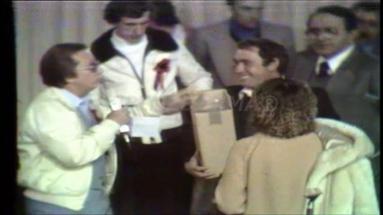 Decennale Associazione Italiana Milan Clubs. Con Mike Buongiorno ospite Sylva Koscina. 1977