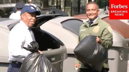 'We're Really Going Back To The Future': NYC Mayor Adams Touts 100% Containerized Trash Program
