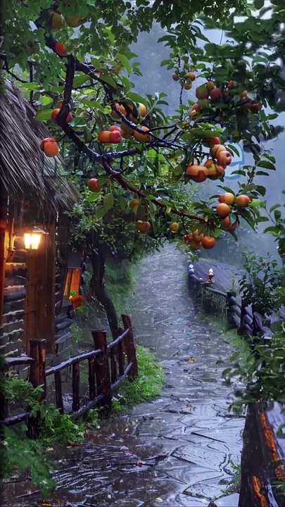 Beautiful raining in Orange Garden | Look Like Rain in Paradise