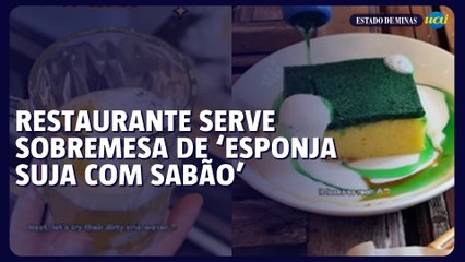 Restaurante cria polêmica ao servir sobremesa de ‘esponja suja com sabão’
