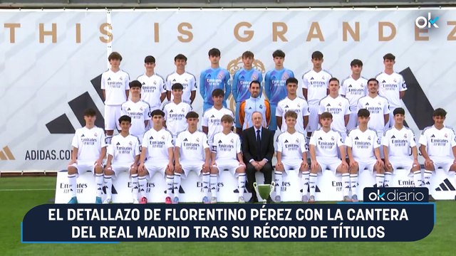 El detallazo de Florentino Pérez con la cantera del Real Madrid tras su récord de títulos