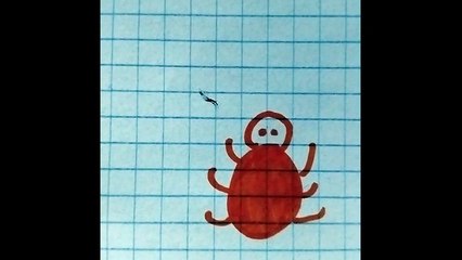 Ragno colorato disegno 3