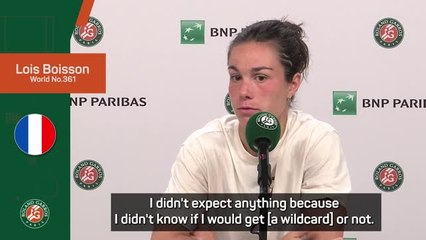 World No.361 Boisson aiming to win French Open after stunning Pegula