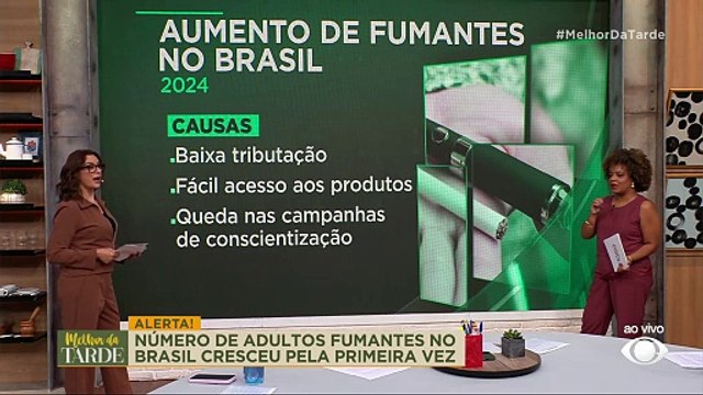 Número de adultos fumantes cresce no Brasil pela primeira vez | Melhor da Tarde