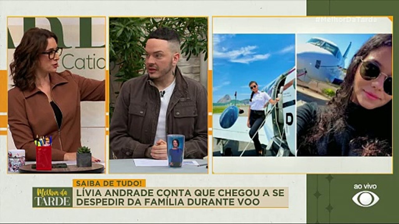 Lívia Andrade conta que chegou a se despedir da família durante problema em voo | Melhor da Tarde