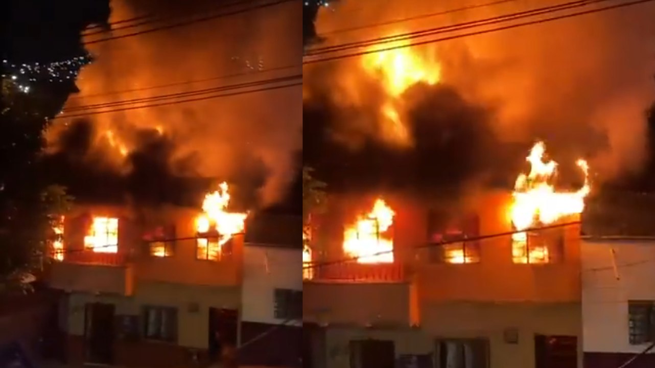 Voraz incendio en Aranjuez: las llamas salían por el techo y las ventanas