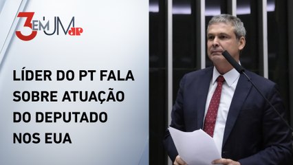 Lindbergh Farias presta depoimento à PF contra Eduardo Bolsonaro