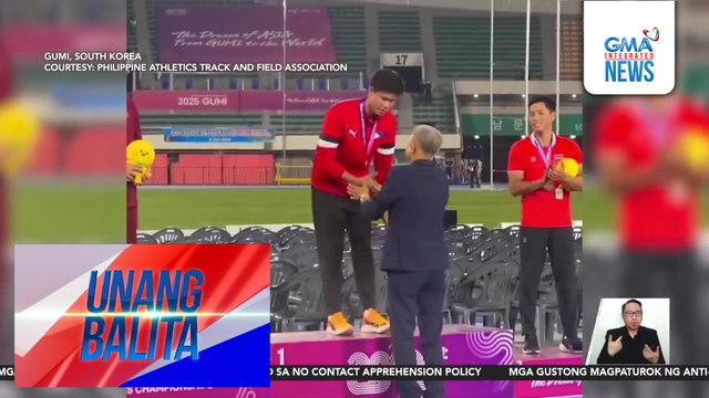 EJ Obiena, pole vault champion ulit sa 2025 Asian Athletics Championships | Unang Balita