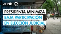 Presidenta minimiza baja participación en elección judicial