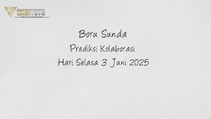 Kode Syair Boru Sunda Hari Selasa 3 Juni 2025 #PakTuntung