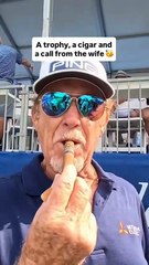 Encendiendo un puro de lujo El Opus X 20 Miguel Ángel Jiménez celebra su título en el torneo Principal Charity Classic