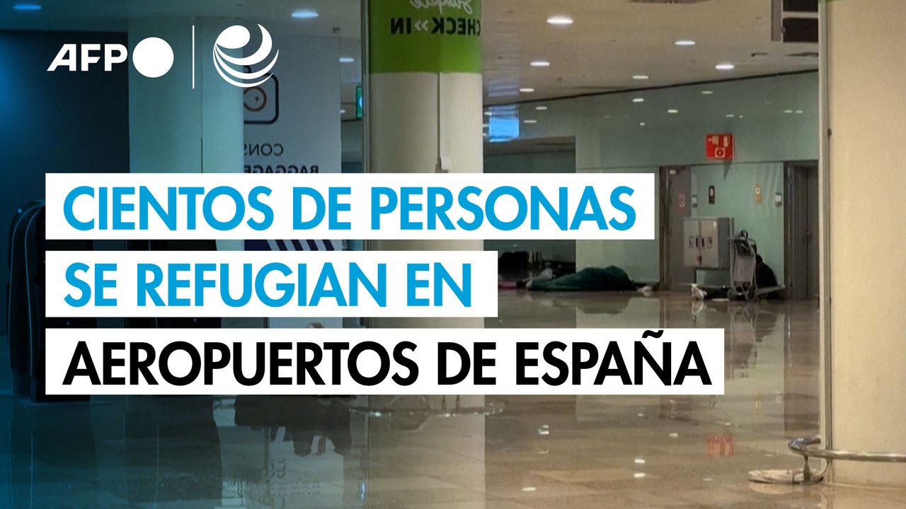 Cientos de personas sin techo se refugian por la noche en aeropuertos de España