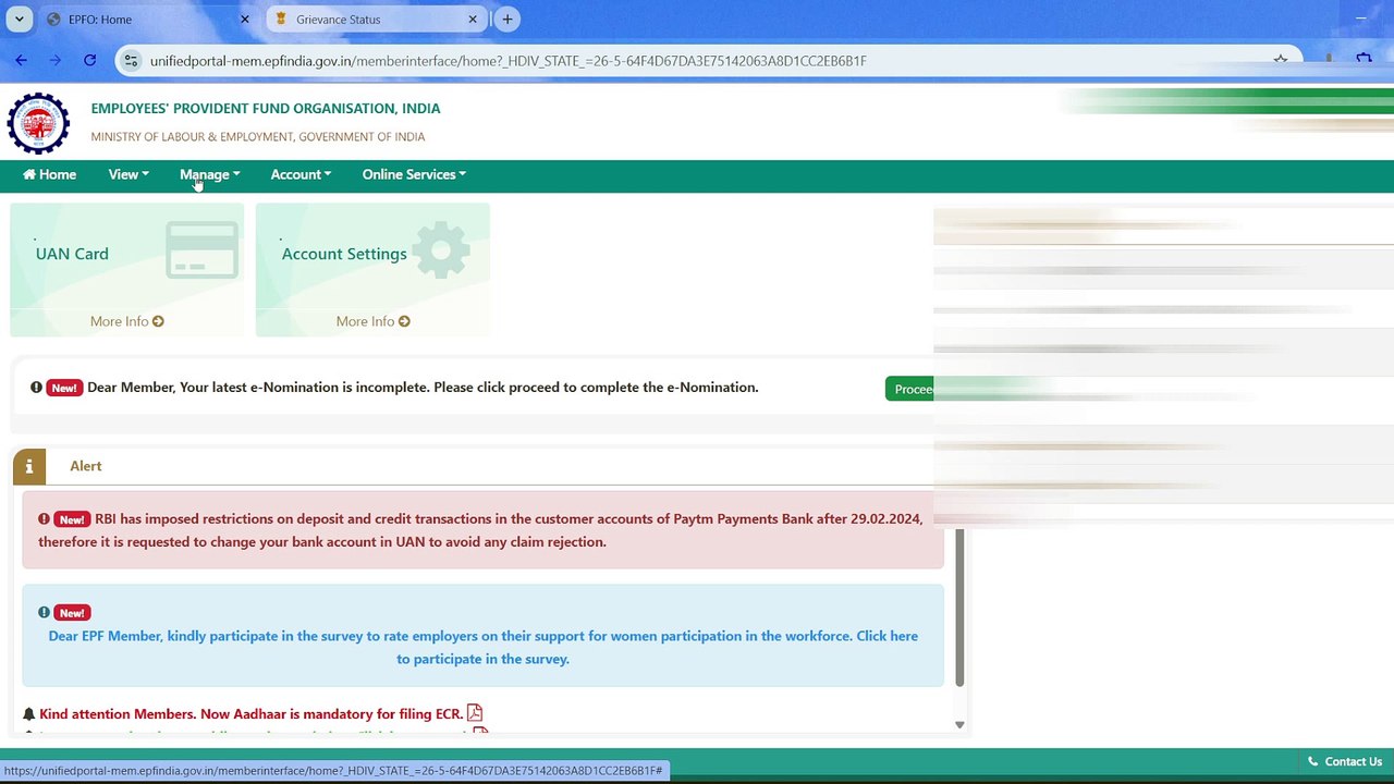 ✅ PG Portal Par Status Kaise Check Kare | cpgrams Grievance Portal status check #jointdeclaration #pgportal #epf #epfo #manojgyan