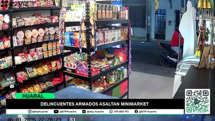 Huaral: Delincuente armado asalta minimarket