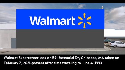 how Walmart Supercenter will look like on 591 Memorial Dr, Chicopee, MA when time travel gets invented