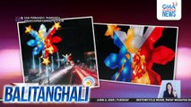 Giant parols na inspired sa watawat ng Pilipinas, naka-display sa kahabahaan ng Jose Abad Santos Ave. | Balitanghali