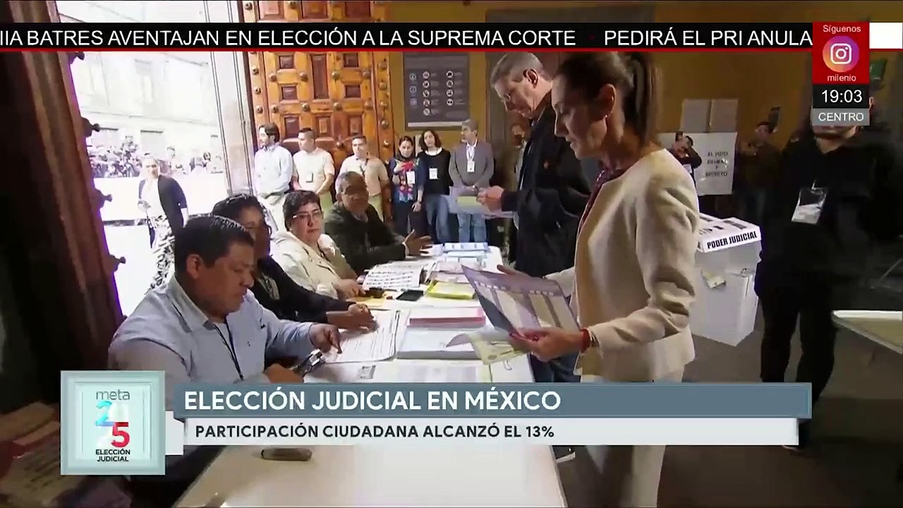 Claudia Sheinbaum califica la elección judicial como un éxito. Jaime Núñez, 02 de junio 2025