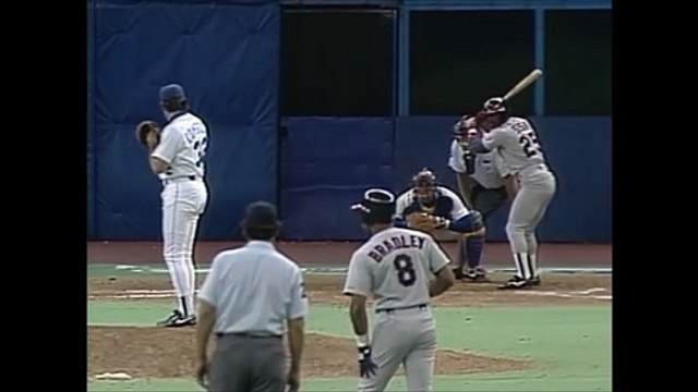 Ken Griffey JR. steals catch from his dad, Ken Griffey Sr. (9/21/90)