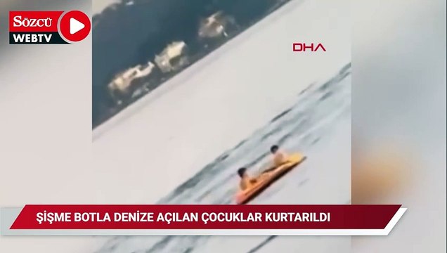 Sarıyer'de şişme botla denize açılan çocuklar kurtarıldı