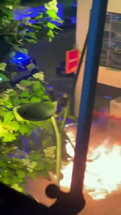 Noche de incendios en Badalona